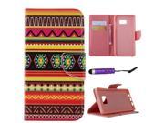 Moonmini Case for Samsung Galaxy S6 Edge Plus PU Leather Case Flip Stand Wallet Cover with Magnetic Closure and Card Slots Tribe Pattern