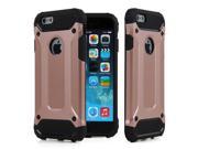 Moonmini Case for Apple iPhone 6 Plus Apple iPhone 6S Plus 2 in 1 Hybrid Combo Body Armor Phone Back Case Cover Protective Shield Rose Gold