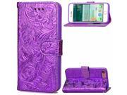 Moonmini case for iPhone 7 Pomegranate Pattern PU Leather Case Flip Stand Cover Wallet Card Slots with Photo Holder and Magnetic Closure Purple