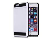 Moonmini case for Apple iPhone 7 Hybrid Combo Shock Absorption Slim Back Case Protector Shell with Card Slot White