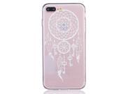 Moonmini case for Apple iPhone 7 Plus Relief Print Slim Fit Clear TPU Protective Back Case Skin Dream Catcher