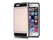Moonmini case for Apple iPhone 7 Hybrid Combo Shock Absorption Slim Back Case Protector Shell with Card Slot Golden