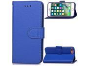 Moonmini case for iPhone 7 Litchi Grain PU Leather Case Flip Stand Cover Protector with Magnetic Closure Blue