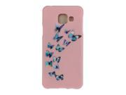 Moonmini case for Samsung Galaxy A3 2016 A310 Ultra Slim Fit Pink Soft TPU Phone Back case Protector Shell Blue Butterflies