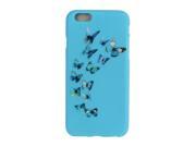 Moonmini case for iPhone 6 iPhone 6s 4.7 inch Ultra Slim Fit Blue Soft TPU Phone Back case Protector Shell Blue Butterflies