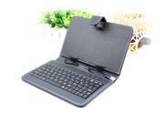 7 Inch Protective Leather Case Mini USB Keyboard For Android Tablet PC Notebook
