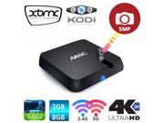 Amlogic S802 M8C Android Mini PC Quad Core Android 4.4 4K Smart Box XBMC Streaming Media Player with 5MP Video Camera for Skype Video Call XBMC Full Loaded 91 A