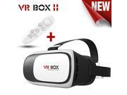 Google Cardboard VR BOX 2.0 Gen Virtual Reality 3D Glasses Compatible with iPhone and Android Phone Size From 3.5 to 6.0 inch Bluetooth Remote Control