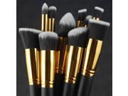 10Pc Makeup Brushes Tool Set Cosmetic Eyeshadow Face Powder Foundation Lip Brush