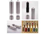 TWO Electric Spice Salt Pepper Mill Grinder Stainless Steel Muller Kitchen Tools