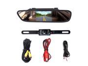 4.3 TFT LCD Monitor Mirror Screen Car Back Up Camera Kit Rear View System