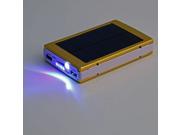 Gold 80000mAh Dual USB Portable Solar Battery Charger Power Bank For Cell Phone