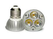 AC DC 12 Volt 3 Watt 1W X 3 Cluster LED Light Bulb E26 E27 PAR16 Screw Socket Warm White Lamp