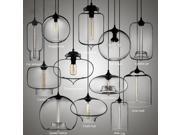 Designer Glass Leaky pipe 17cm x 27cm Ceiling Hanging Lamp Edison Antique Nostalgic Bare Light Bulb Holder
