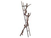 Alison Holow A Step in Time Sand Cast Aluminum Metal Children on Ladder Statue