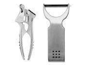 Orion Stainless Steel and Zinc Alloy Garlic Press and Peeler