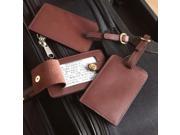 Leather Luggage Tags Set of 3