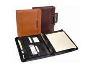 Leather Zip Around Binder Padfolio