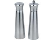 Straight Stainless Steel Pyramid Salt and Pepper Set