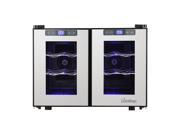 12 Bottle Dual Zone Touchscreen Thermoelectric Mirrored Wine Cooler by Vinotemp