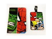 Marvel Comics PVC FaceOff Passport Holder and Tag with 2 Sim Card Slots and Metal Buckle