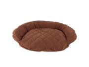 Microfiber Quilted Bolster Dog Bed Chocolate Large