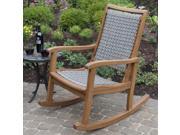 Resin Wicker Eucalyptus Outdoor Rocking Chair