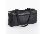 Clava Rectangular Leather Zip Shopper Handbag