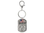 Land of the Free Silver Standing Liberty Quarter Keychain