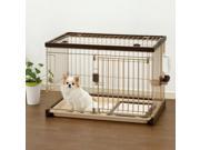 Easy Clean Pet Crate with Wire Top