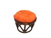 Rattan Papasan Footstool with Polyester Cushion
