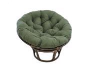 Rattan Papasan Chair with Microsuede Cushion