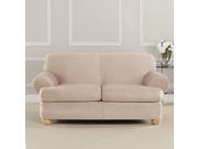 Ultimate Heavyweight Stretch Faux Suede T Cushioned Loveseat Slipcover