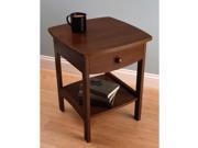 Winsome 94918 Antique Walnut Beechwood NIGHT STAND WITH DRAWER