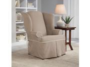 Serta Relaxed Fit Cotton Twill Cover for Wing Chair