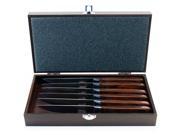 Pakka Corrosion Resistant Stainless Steel Steak Knife Set with Wooden Case by BergHOFF 6 Pieces