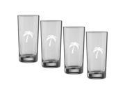Kasualware Palm Tree Highball Glasses Set of 4