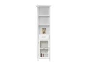 Delaney Linen Cabinet with Drawer and Open Shelves