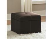 Delaney Faux Leather Upholstered Square Ottoman