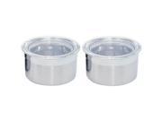 Neo Stainless Steel Mini Canisters with Acrylic Lids Set of 2