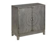 Concentric Nail Head Circle Pattern 2 Door Cabinet by Coast to Coast