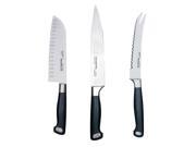 Gourmet Stainless Steel 3 Piece Professional Knife Set with Forged Bolsters by BergHOFF
