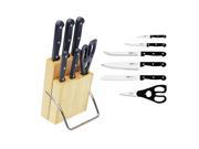 Lagos Stainless Steel 7 Piece Knife Set and Wooden Block with Anti Skid Base by BergHOFF