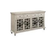 Chippendale 4 Door 4 Drawer Wood Credenza by Coast to Coast
