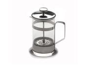 Stainless Steel and Dishwasher Safe Coffee and Tea Plunger with Heat Resistant Glass and PP Plastic Liner