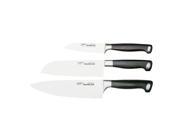 3 Piece Hand Sharpened Carbon Steel Forged Bolster Starter Gourmet Cutlery Set by BergHOFF