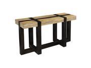 Two Tone Block Pattern Mango Wood Console Table by Coast to Coast