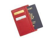 ROYCE Saffiano Genuine Leather RFID Blocking Slim Travel Passport Wallet