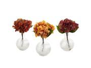 Nearly Natural 4129 S3 Autumn Hydrangea With Vase Set of 3