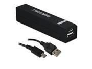 ESI CASES ACCESSORIES Portable Power Bank With Micro Usb Cable 2600 Mah Black